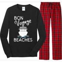 Wo's Bon Voyage Beaches Cruise Ship Graphic For Cruisers Long Sleeve Pajama Set