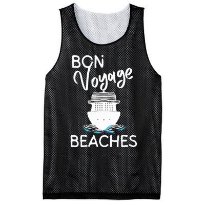 Wo's Bon Voyage Beaches Cruise Ship Graphic For Cruisers Mesh Reversible Basketball Jersey Tank