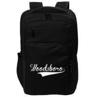 WOODSBORO Baseball Vintage Retro Font Impact Tech Backpack