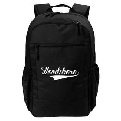 WOODSBORO Baseball Vintage Retro Font Daily Commute Backpack