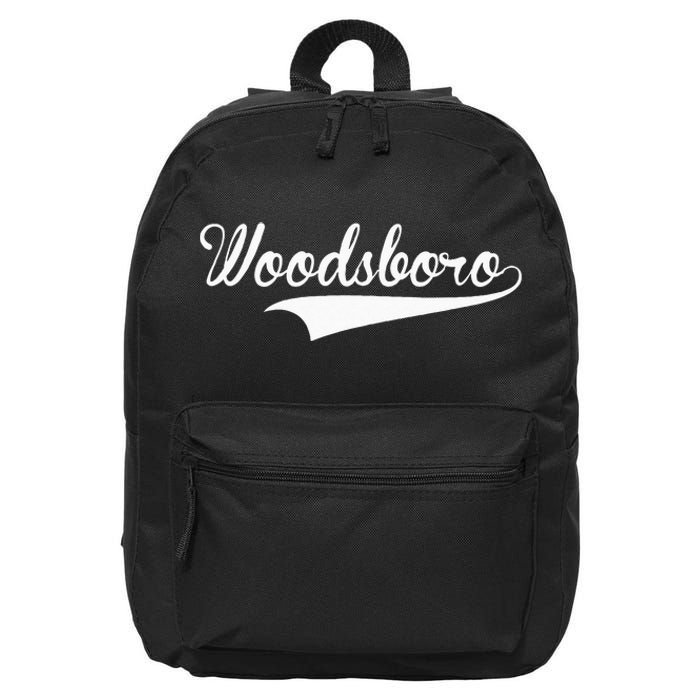 WOODSBORO Baseball Vintage Retro Font 16 in Basic Backpack