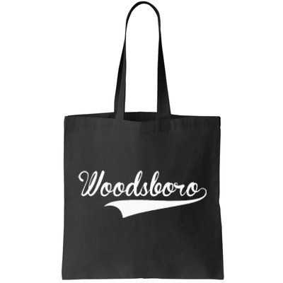 WOODSBORO Baseball Vintage Retro Font Tote Bag