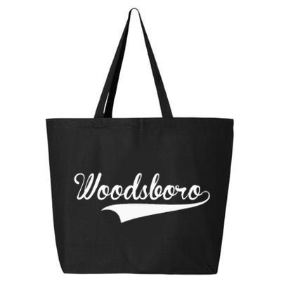 WOODSBORO Baseball Vintage Retro Font 25L Jumbo Tote