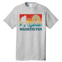 Washington Bigfoot Vintage Mountains Hiking Hunter Tall T-Shirt