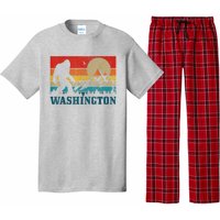 Washington Bigfoot Vintage Mountains Hiking Hunter Pajama Set