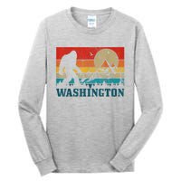 Washington Bigfoot Vintage Mountains Hiking Hunter Tall Long Sleeve T-Shirt