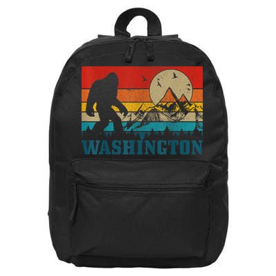 Washington Bigfoot Vintage Mountains Hiking Hunter 16 in Basic Backpack