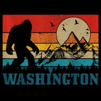 Washington Bigfoot Vintage Mountains Hiking Hunter Toddler T-Shirt