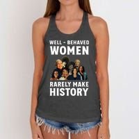 Well Behaved Women Rarely Make History Kamala Harris 2024 Women's Knotted Racerback Tank