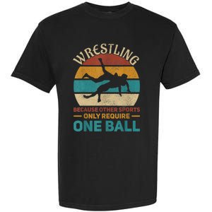 Wrestling Boy Wrestle Retro Wrestler Funny Wrestling Garment-Dyed Heavyweight T-Shirt