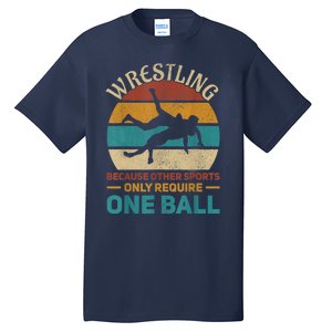 Wrestling Boy Wrestle Retro Wrestler Funny Wrestling Tall T-Shirt