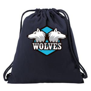 Wolf Brand Drawstring Bag