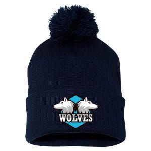 Wolf Brand Pom Pom 12in Knit Beanie