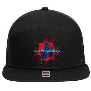 Waterparks Band 7 Panel Mesh Trucker Snapback Hat