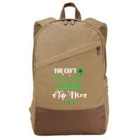 Waitress Bartender Waiter St Patrick's Day Lucky Shamrock Cool Gift Cotton Canvas Backpack