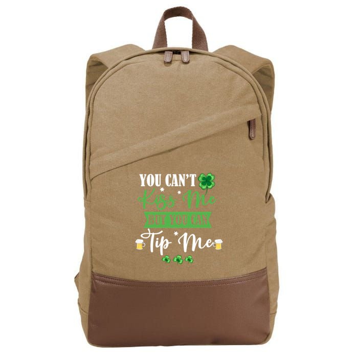 Waitress Bartender Waiter St Patrick's Day Lucky Shamrock Cool Gift Cotton Canvas Backpack
