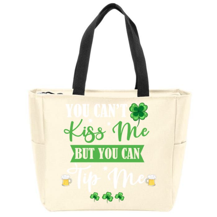 Waitress Bartender Waiter St Patrick's Day Lucky Shamrock Cool Gift Zip Tote Bag
