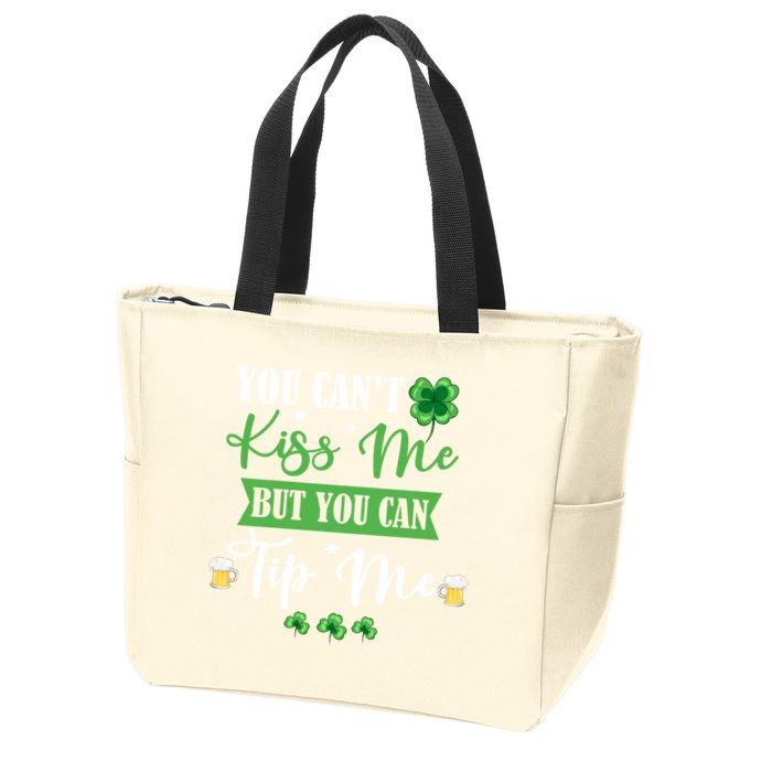 Waitress Bartender Waiter St Patrick's Day Lucky Shamrock Cool Gift Zip Tote Bag