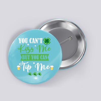 Waitress Bartender Waiter St Patrick's Day Lucky Shamrock Cool Gift Button