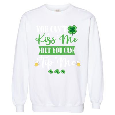 Waitress Bartender Waiter St Patrick's Day Lucky Shamrock Cool Gift Garment-Dyed Sweatshirt