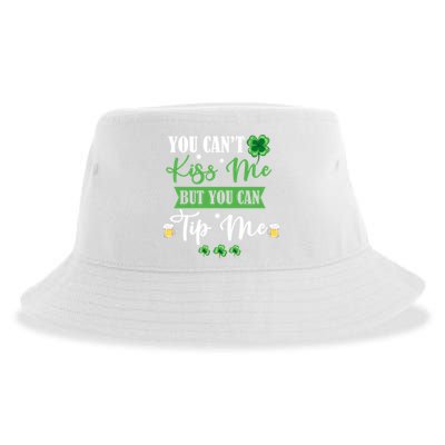 Waitress Bartender Waiter St Patrick's Day Lucky Shamrock Cool Gift Sustainable Bucket Hat