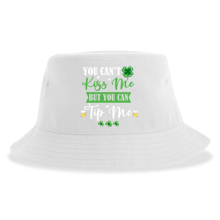Waitress Bartender Waiter St Patrick's Day Lucky Shamrock Cool Gift Sustainable Bucket Hat