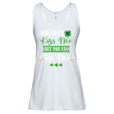 Waitress Bartender Waiter St Patrick's Day Lucky Shamrock Cool Gift Ladies Essential Flowy Tank