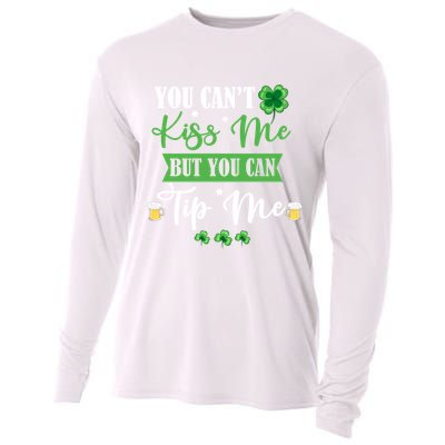 Waitress Bartender Waiter St Patrick's Day Lucky Shamrock Cool Gift Cooling Performance Long Sleeve Crew