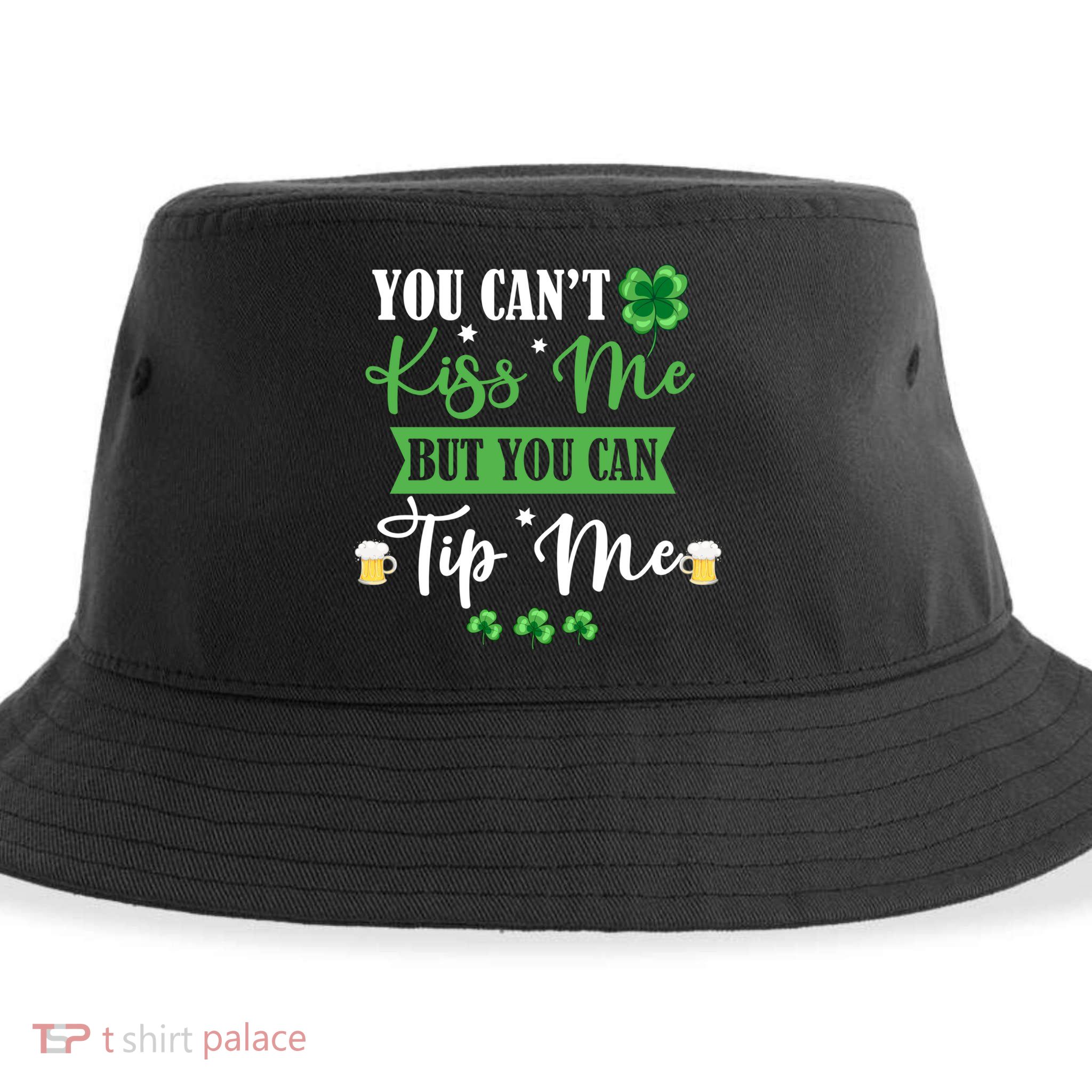 Waitress Bartender Waiter St Patrick's Day Lucky Shamrock Funny Gift Sustainable Bucket Hat