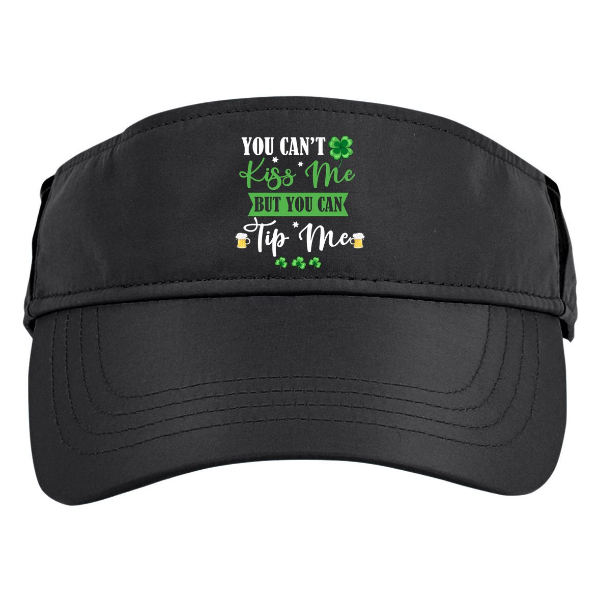 Waitress Bartender Waiter St Patrick's Day Lucky Shamrock Funny Gift Adult Drive Performance Visor