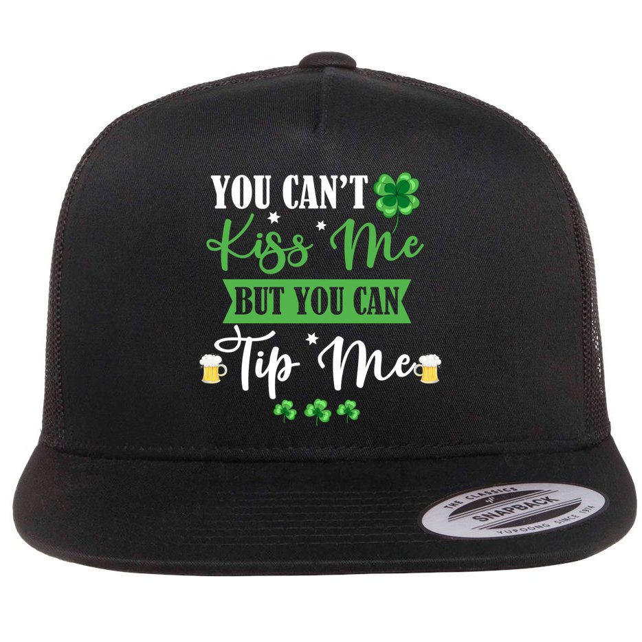 Waitress Bartender Waiter St Patrick's Day Lucky Shamrock Funny Gift Flat Bill Trucker Hat