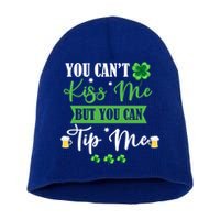 Waitress Bartender Waiter St Patrick's Day Lucky Shamrock Funny Gift Short Acrylic Beanie