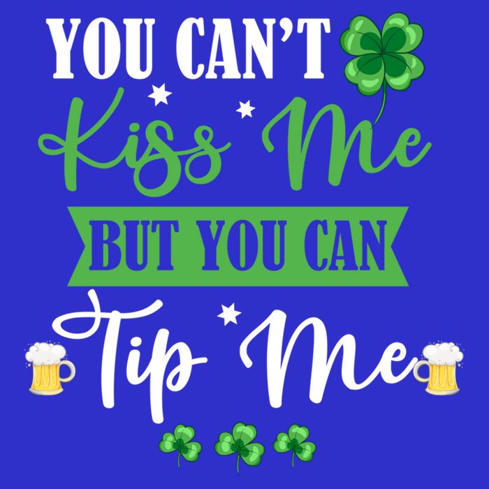 Waitress Bartender Waiter St Patrick's Day Lucky Shamrock Funny Gift Short Acrylic Beanie