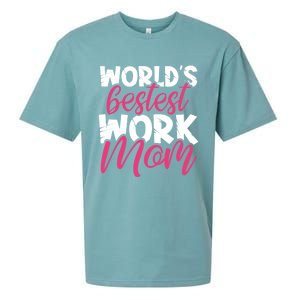 WorldS Bestest Work Mom Amazing Mother Best Mommy Ever Gift Sueded Cloud Jersey T-Shirt