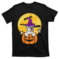 White Boxer Witch Dog Lover Halloween Costume T-Shirt