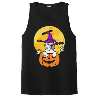 White Boxer Witch Dog Lover Halloween Costume PosiCharge Competitor Tank