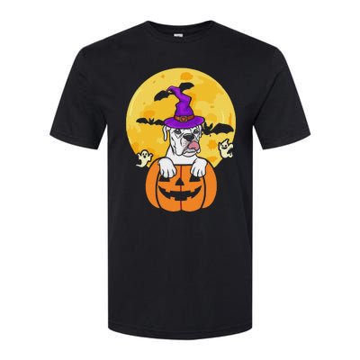 White Boxer Witch Dog Lover Halloween Costume Softstyle CVC T-Shirt