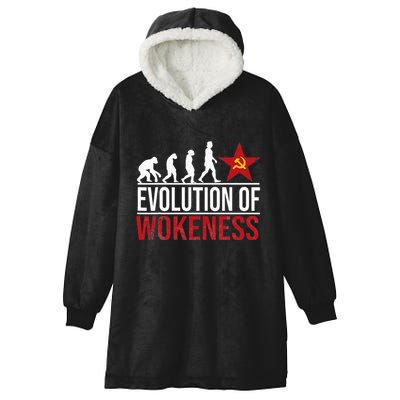 Wokeness Breeds Weakness Hooded Wearable Blanket