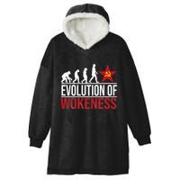 Wokeness Breeds Weakness Hooded Wearable Blanket