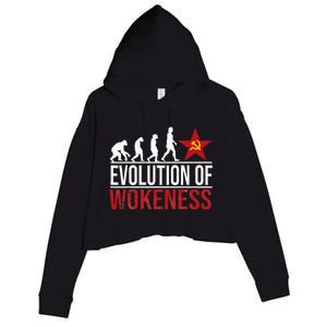 Wokeness Breeds Weakness Crop Fleece Hoodie