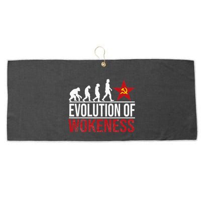 Wokeness Breeds Weakness Large Microfiber Waffle Golf Towel