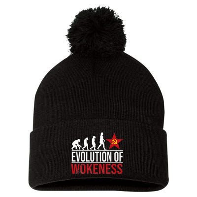Wokeness Breeds Weakness Pom Pom 12in Knit Beanie
