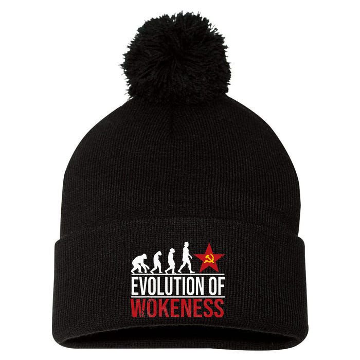 Wokeness Breeds Weakness Pom Pom 12in Knit Beanie