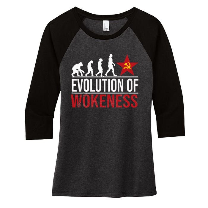 Wokeness Breeds Weakness Women's Tri-Blend 3/4-Sleeve Raglan Shirt