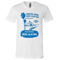 Waikiki Beach V-Neck T-Shirt