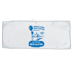 Waikiki Beach Large Microfiber Waffle Golf Towel