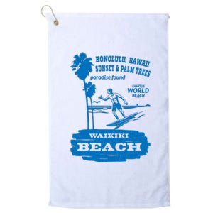 Waikiki Beach Platinum Collection Golf Towel