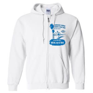 Waikiki Beach Full Zip Hoodie