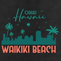 Waikiki Beach 7 Panel Mesh Trucker Snapback Hat