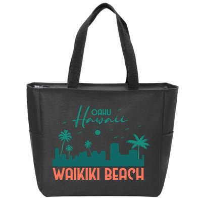 Waikiki Beach Zip Tote Bag